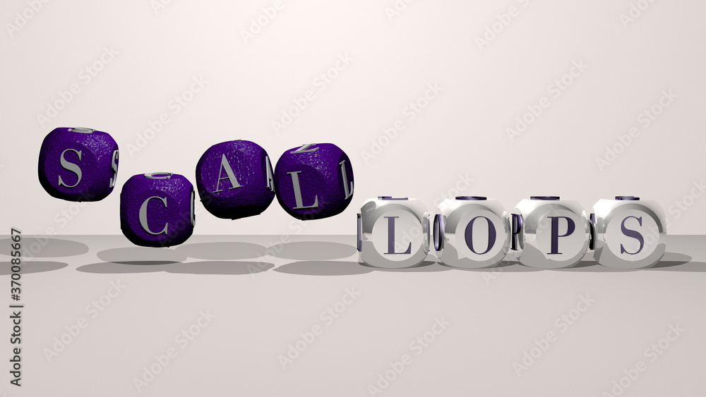 combination of SCALLOPS built by cubic letters from the top perspective, excellent for the concept presentation. background and illustration combination of SCALLOPS built by cubic letters from the top perspective, excellent for the concept presentation. background and illustration