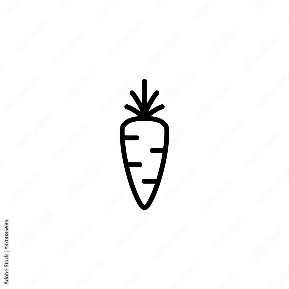 Vegetables icon in black line style icon, style isolated on white background Vegetables icon in black line style icon, style isolated on white background