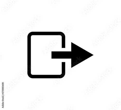 log out icon vector logo design template