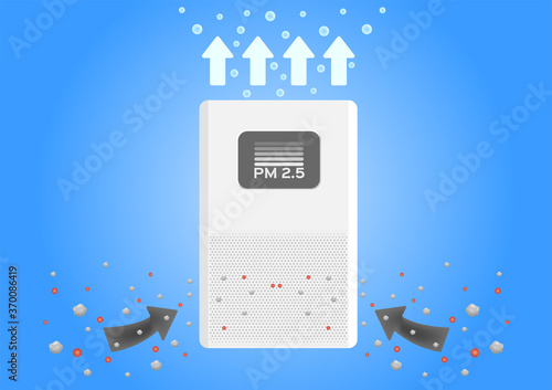 Air purifier and filter vector