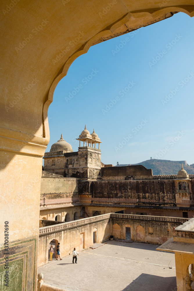 Obraz premium Courtyard at Amber Fort in Jaipur, India