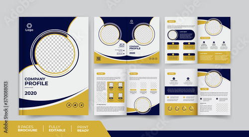 8 pages company business brochure design use for multipurpose business promotion
