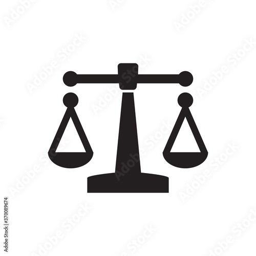 Balance justice icon black vector illustration