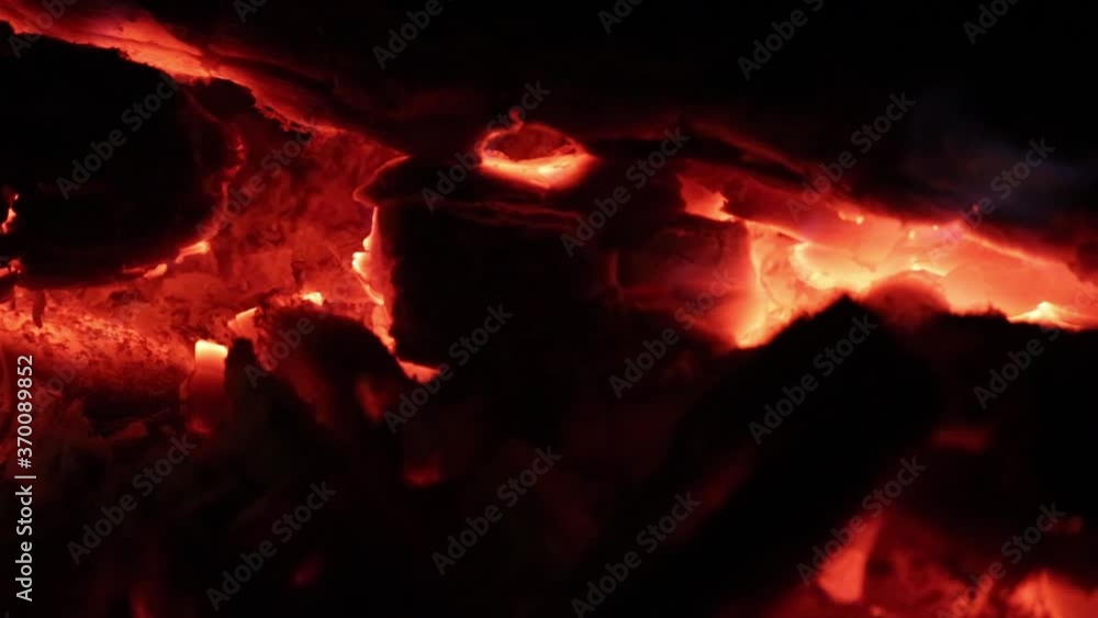 Campfire embers glowing at night - XCU, Still, Tripod Campfire embers glowing at night - XCU, Still, Tripod