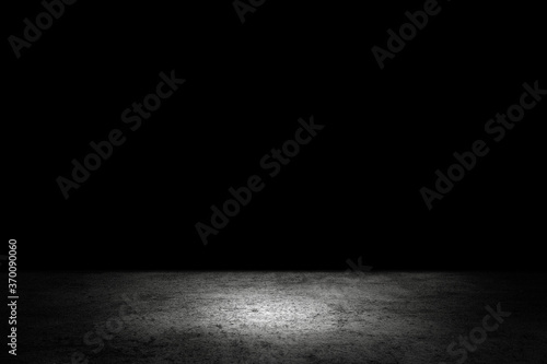Abstract image of Studio dark room concrete floor texture background.