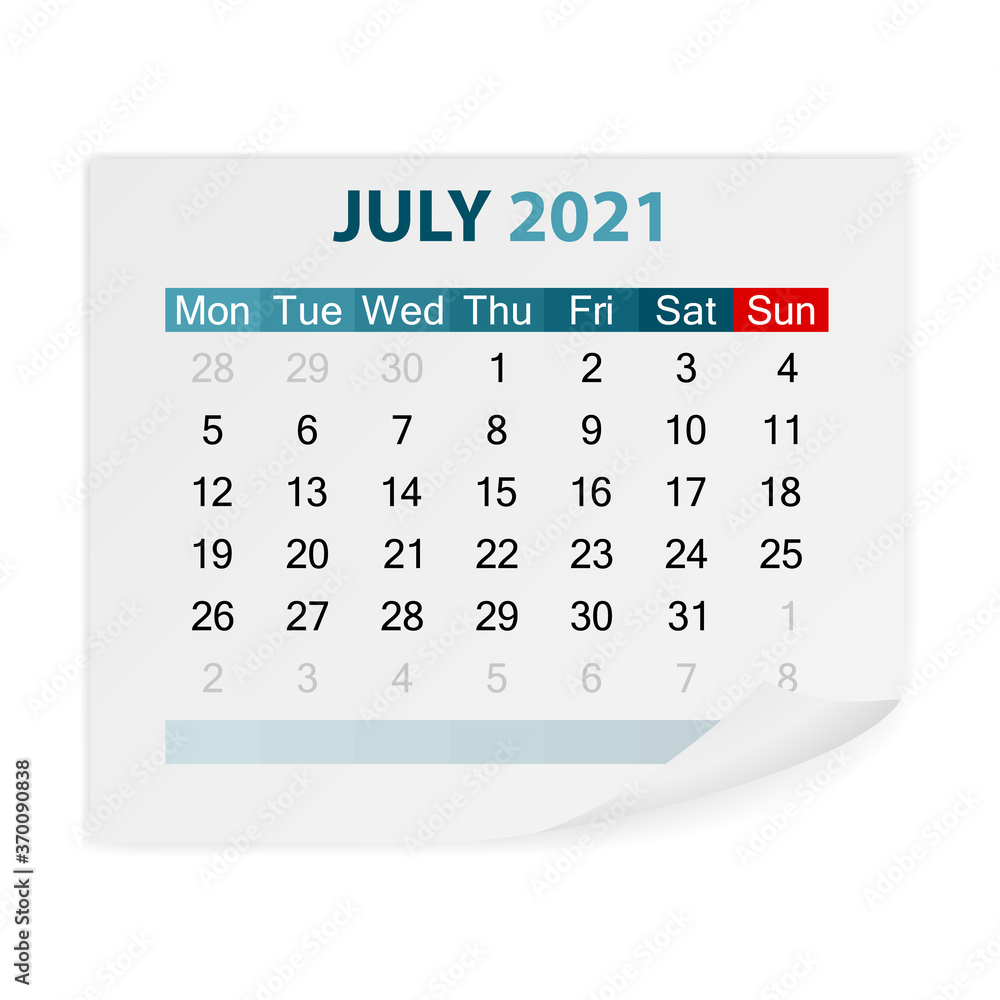 Calendar July 2021