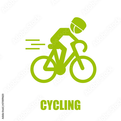 Cycling. Colored icon.