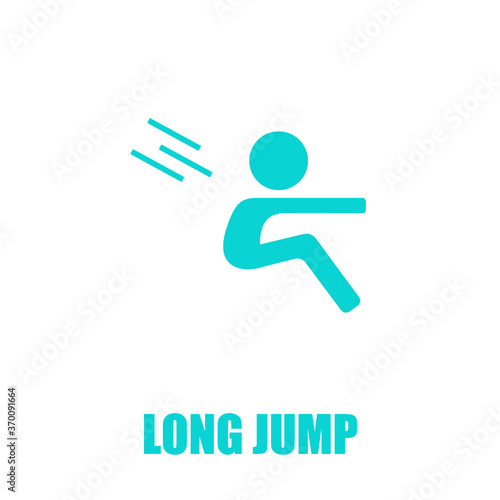 Long Jump. Colored icon.