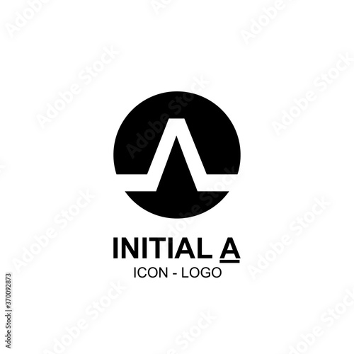 Letter A simple initial logo