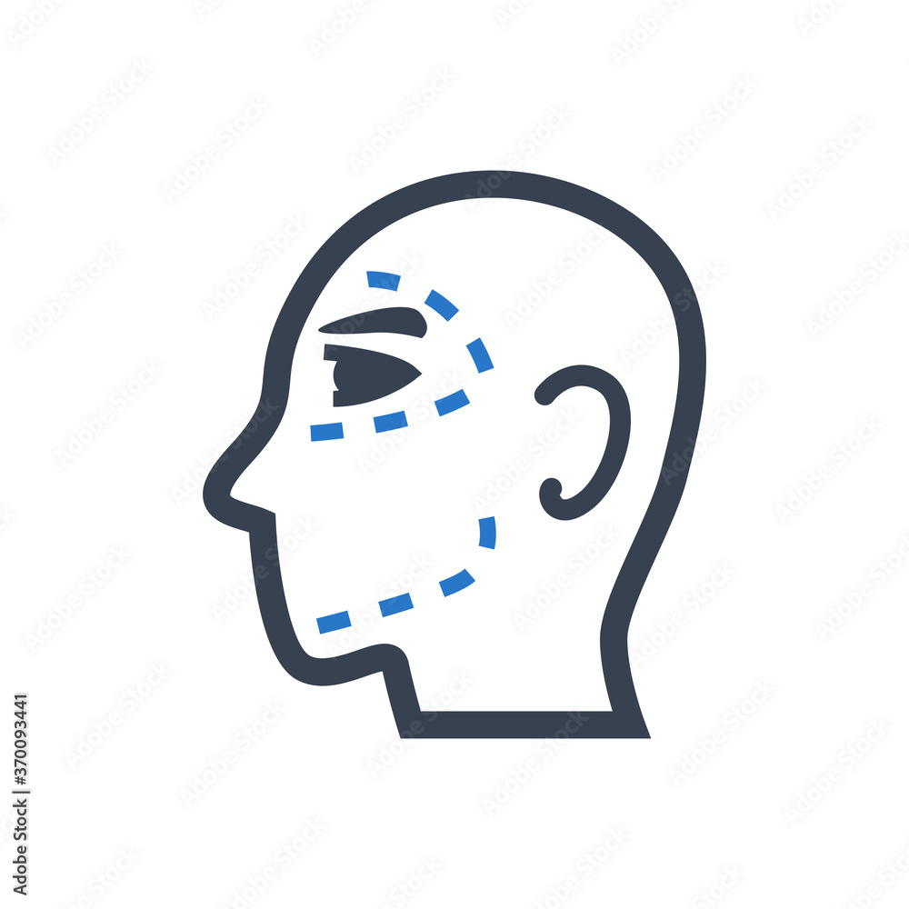 Facial plastic surgery icon Facial plastic surgery icon