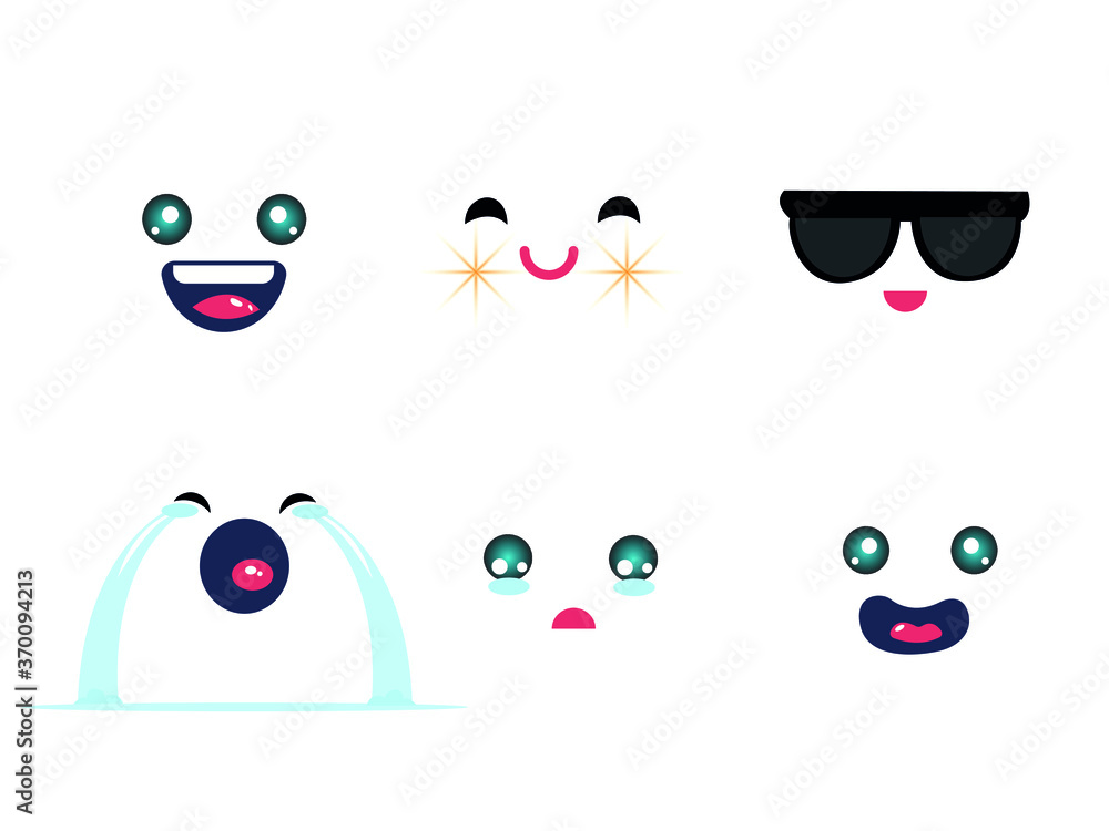 Set Cartoon Eye In Vector High quality original trendy vector set of cartoon eyes and mouth Set Cartoon Eye In Vector High quality original trendy vector set of cartoon eyes and mouth