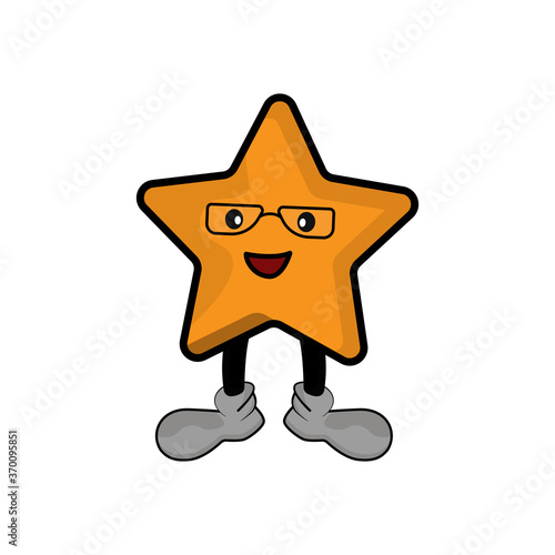 Character cartoon star. Design template vector