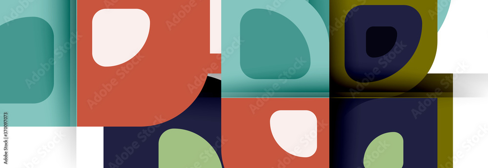 Set of vector modern geometric abstract backgrounds with repeating abstract round shapes patterns and shadow effects Set of vector modern geometric abstract backgrounds with repeating abstract round shapes patterns and shadow effects