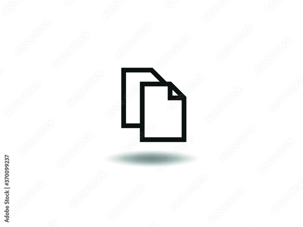 paper Icon Vector illustration. copy file symbol. Document sign, emblem isolated on white background with shadow, Flat style for graphic and web design, logo. EPS10 black pictogram.
paper Icon Vector illustration. copy file symbol. Document sign, emblem isolated on white background with shadow, Flat style for graphic and web design, logo. EPS10 black pictogram.