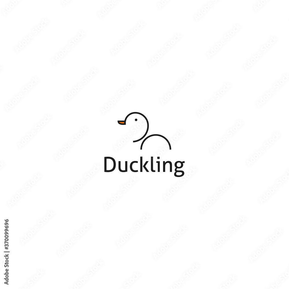 Duckling Logo Design Vector template