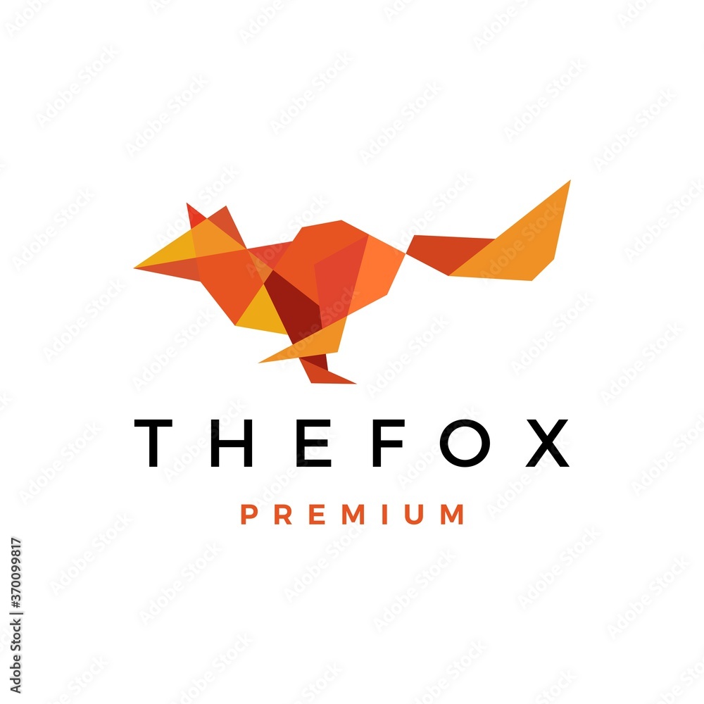 fox geometric low poly logo vector icon illustration fox geometric low poly logo vector icon illustration