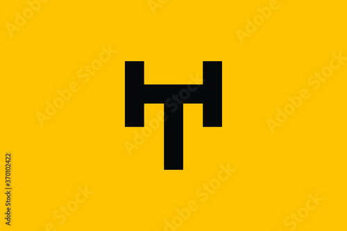Minimal Innovative Initial TH logo and HT logo. Letter TH HT creative elegant Monogram. Premium Business logo icon. Black color on background