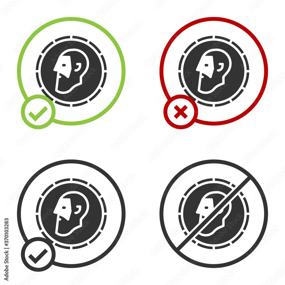 Black Ancient coin icon isolated on white background. Circle button. Vector. Black Ancient coin icon isolated on white background. Circle button. Vector.