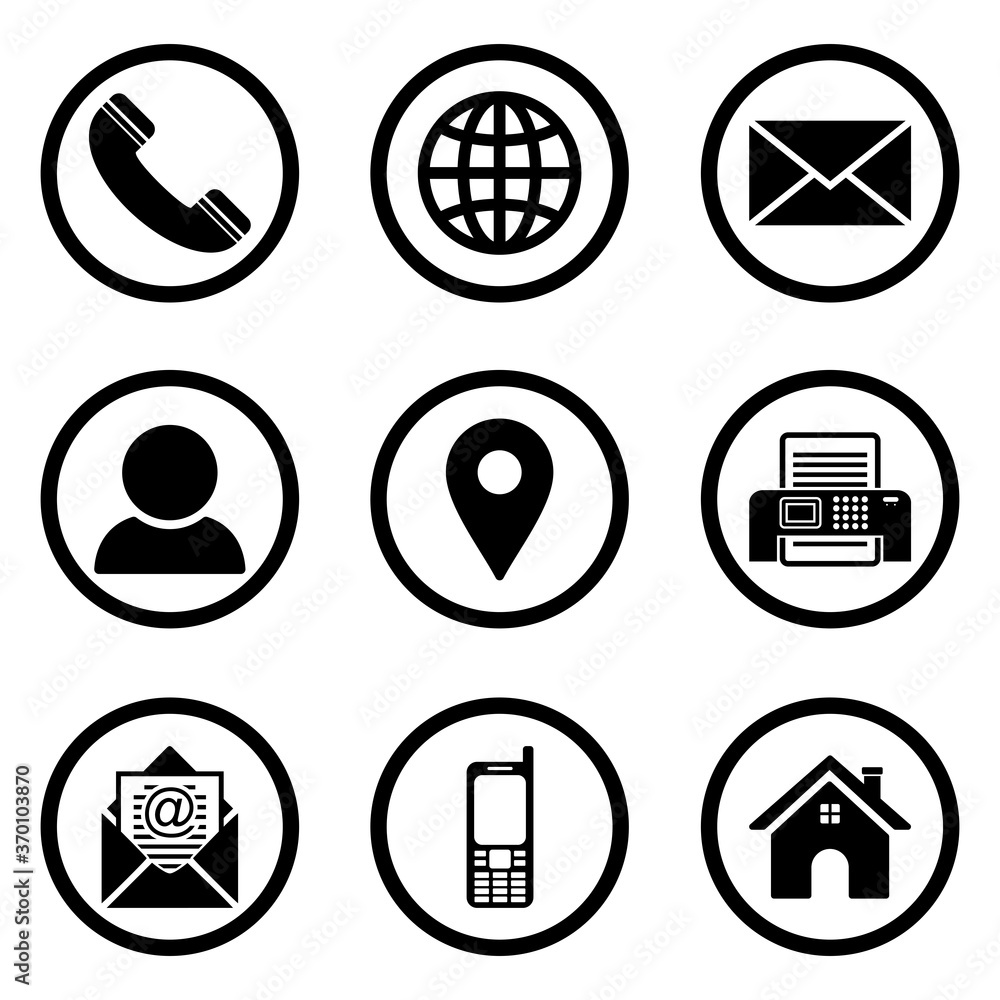 website icon contact us icon vector symbol illustration on white background website icon contact us icon vector symbol illustration on white background