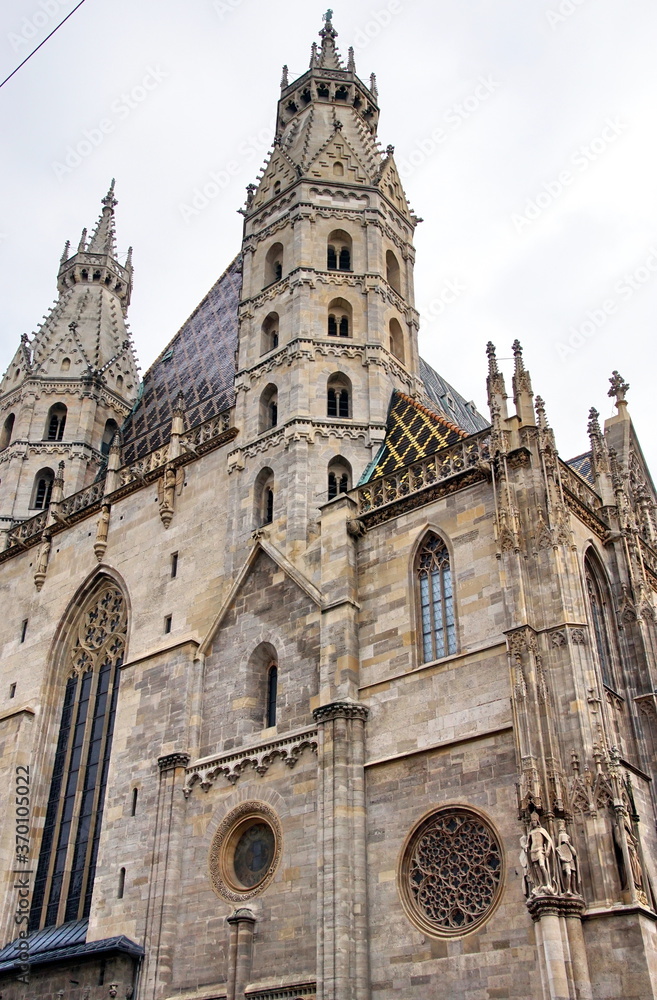 St. Stephens Cathedral in Vienna, Austria. St Stephens Cathedral is the most important religious building in Vienna.
