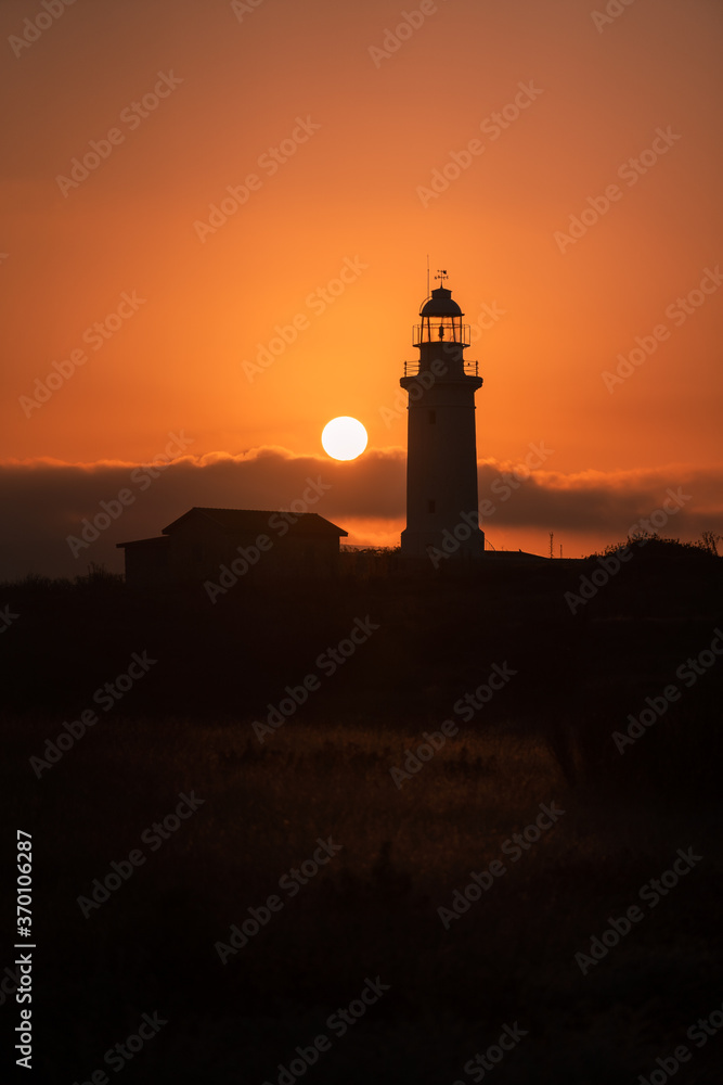 Beautiful view over Paphos Lighthouse, Paphos, Cyprus, Europe. One of the top tourist attractions in Paphos and Cyprus.