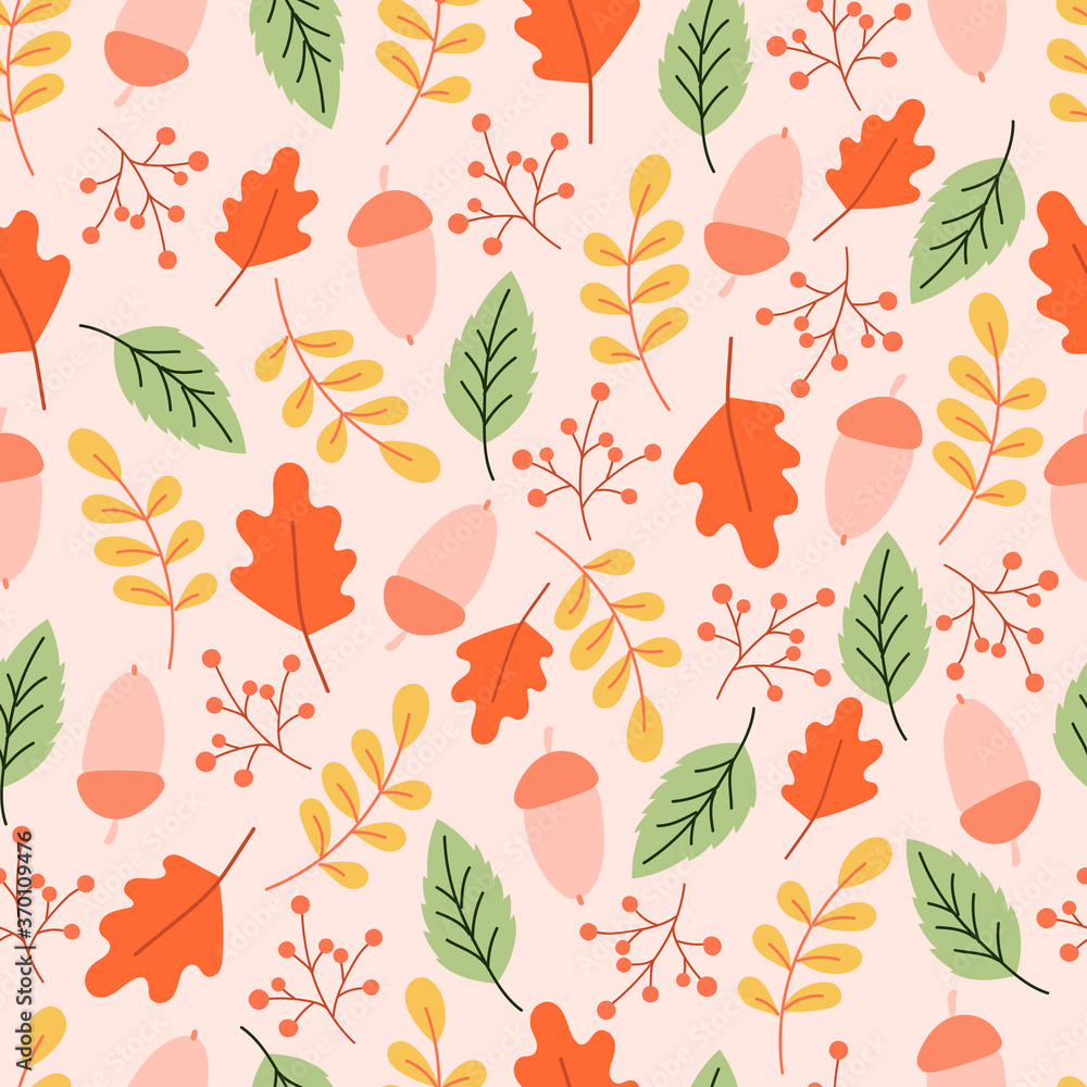 Obraz premium Autumn background with leaves.