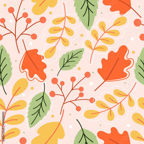 Autumn background with leaves.