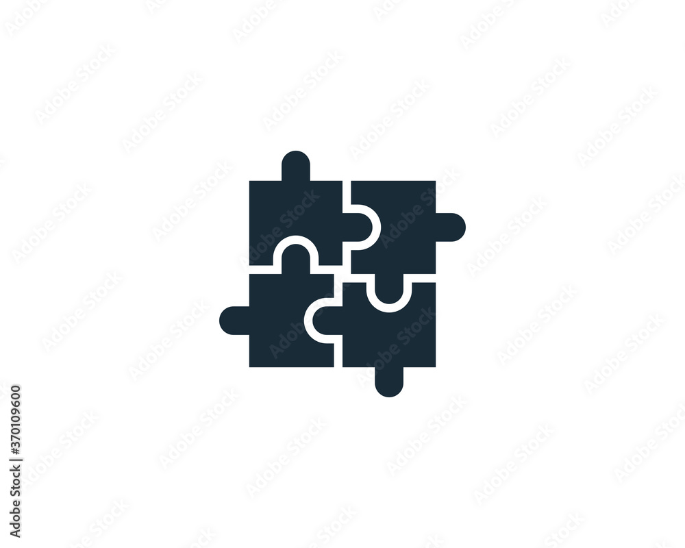 Vecteur Stock Jigsaw Puzzle Pieces Icon Vector Logo Template Illustration  Design | Adobe Stock