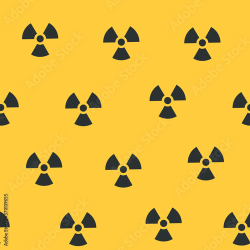 patern, radiation sign on brown background