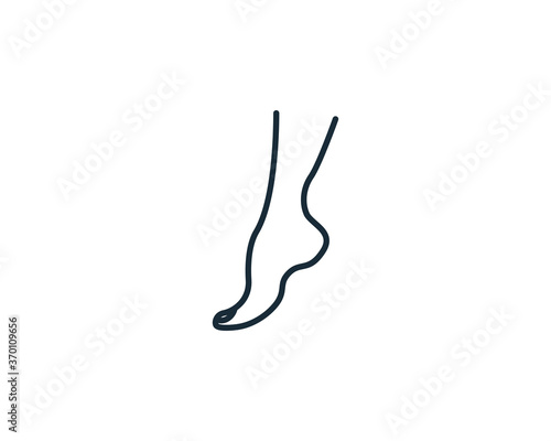Women Leg Icon Vector Logo Template Illustration Design