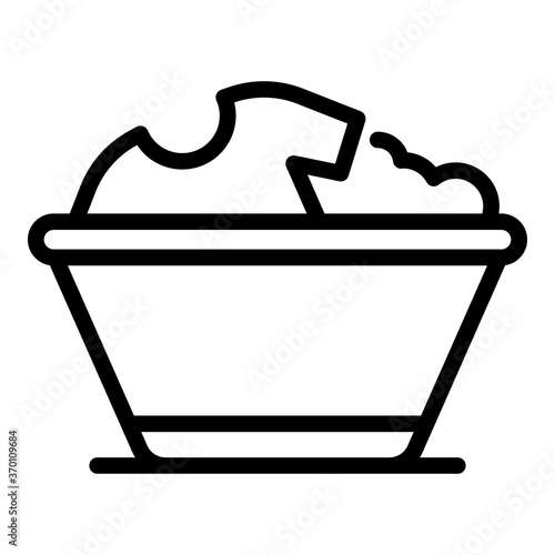 Clothes basin icon. Outline clothes basin vector icon for web design isolated on white background