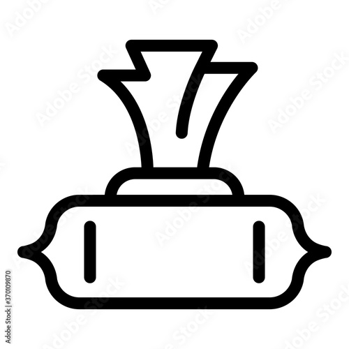 Wet wipes icon. Outline wet wipes vector icon for web design isolated on white background