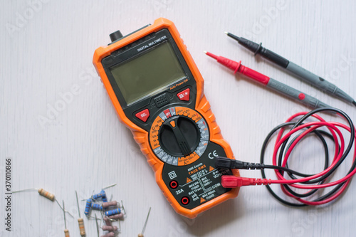 A multi meter or a multi-tester is an electronic measuring instrument. A typical multi meter can measure voltage, current, and resistance.