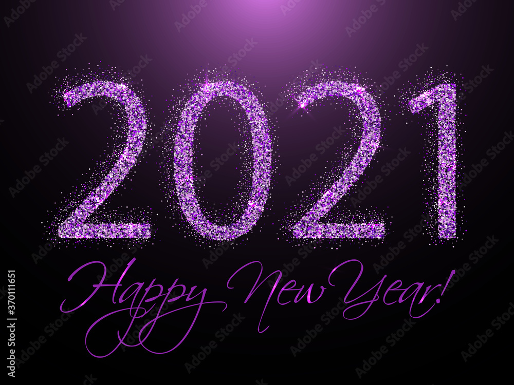 2021 Happy New Year vector greeting card, banner. 2021 Happy New Year vector greeting card, banner.