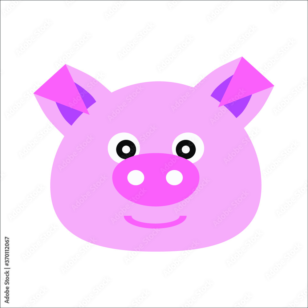 animals face drawing in cartoon vector