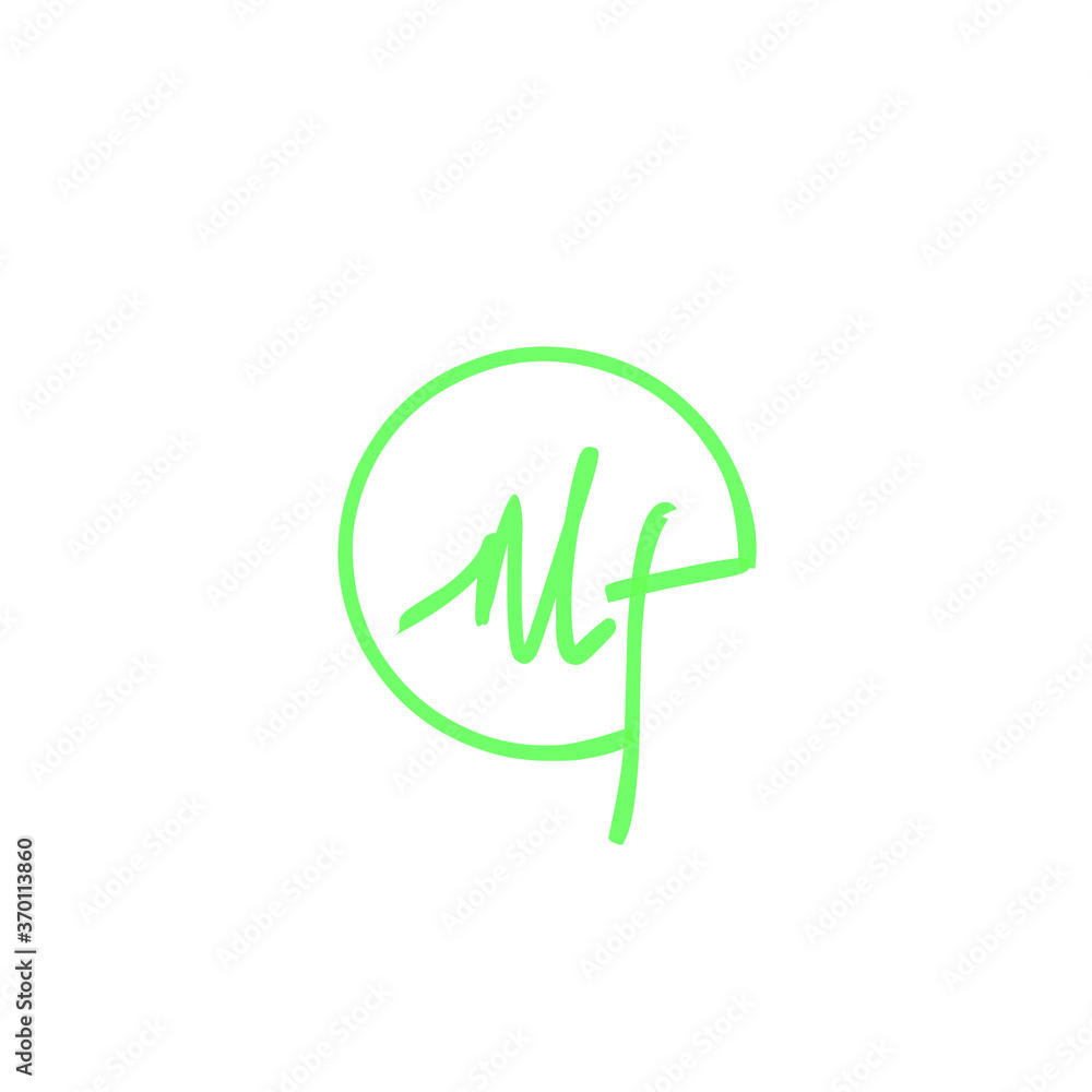 mf initial letter handwriting and signature logo mf initial letter handwriting and signature logo