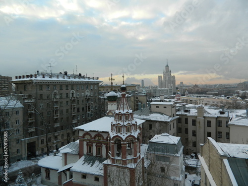 Canvas Print city ​​in the snow