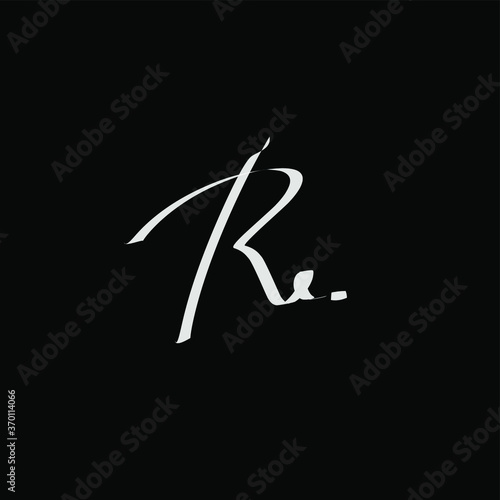Rc initial letter handwriting and signature logo