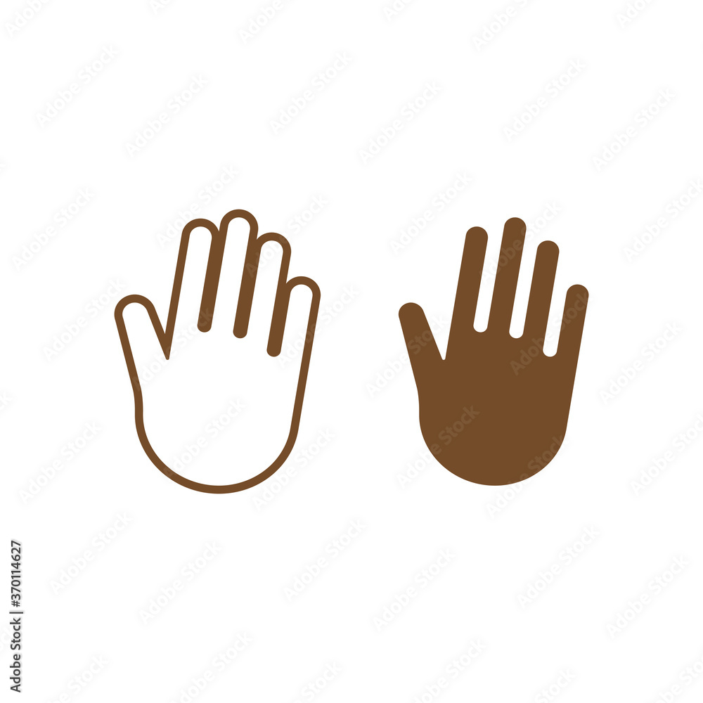 Palm hand icon design template vector isolated Palm hand icon design template vector isolated