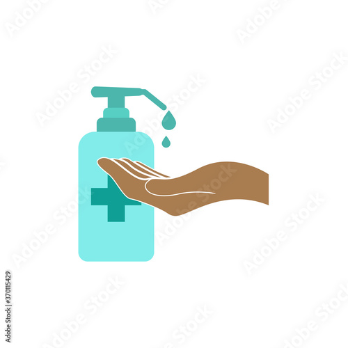 Hand sanitizer icon design template vector isolated