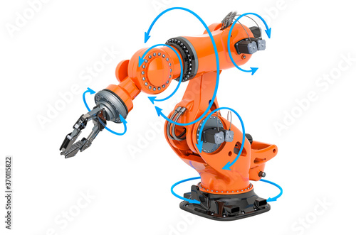 montagem de quebra-cabeça industrial robot.auto build. ilustração vetorial  flat.modern factory.robot mão detém puzzle.finding um solution.isolated em  um fundo branco. 7744628 Vetor no Vecteezy