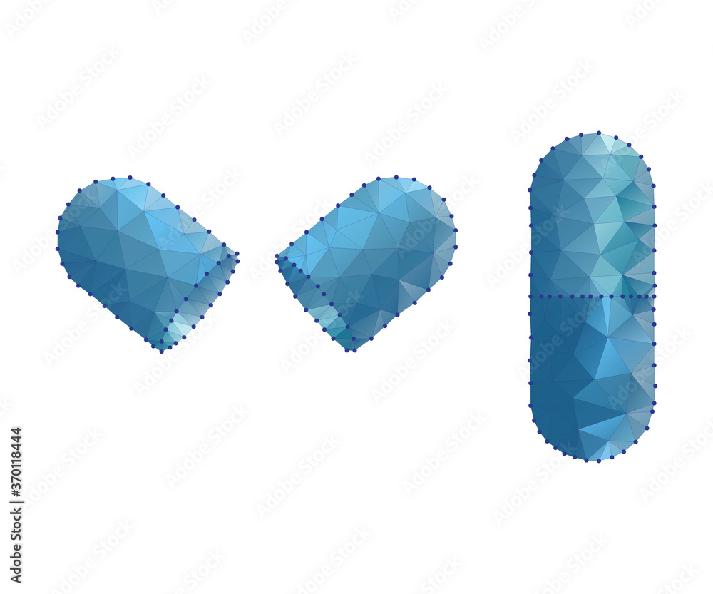 Fototapeta premium drug capsule, pills, polygon, b-w2