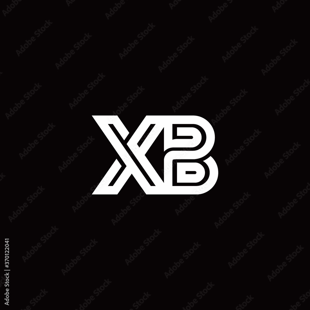 XB monogram logo with abstract line XB monogram logo with abstract line