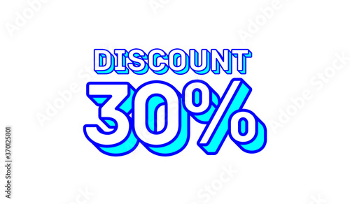 30 percent discount line modern template sign banner vector eps