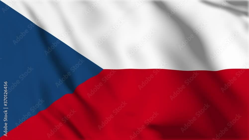 Waving flag loop. National flag of Czech Republic Waving flag loop. National flag of Czech Republic