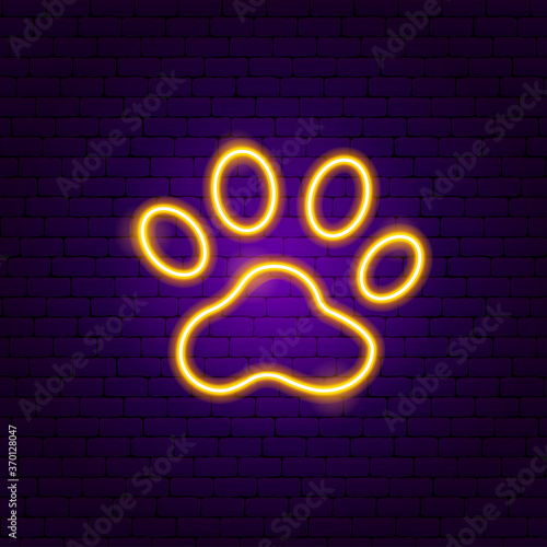 Animal Footprint Neon Sign