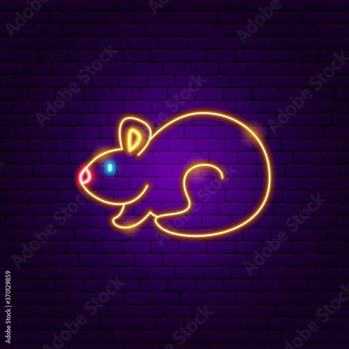 Hamster Neon Sign