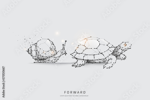 Vector graphic concept of moving forward