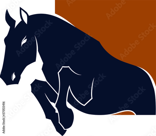 Edgy Design of Jumping horse