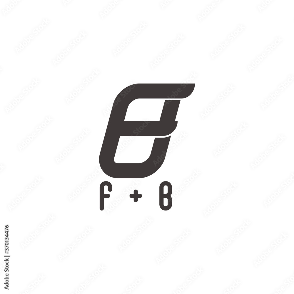 abstract letter fb simple geometric line logo vector abstract letter fb simple geometric line logo vector